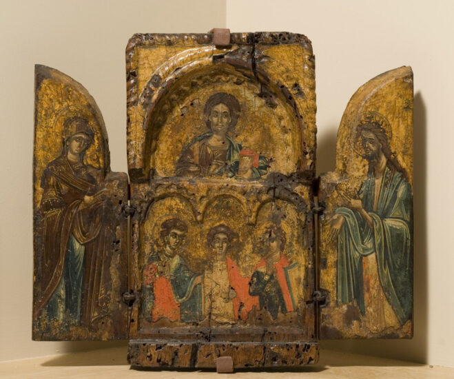 Τρίπτυχο με απεικόνιση σκηνών από τη Μεγάλη Δέηση